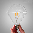 Дизайнерська лампа Едісона світлодіодна 4 Вт D120 піраміда, фото 4