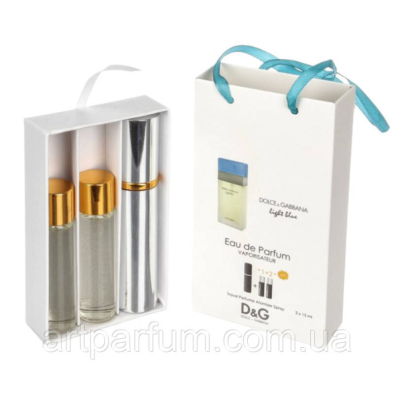 Парфумований мінінабір для жінок Dolce&Gabbana Light Blue 3*15 ml