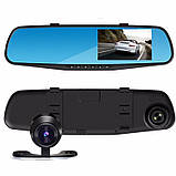 Дзеркало-відеореєстратор із двома камерами DVR 138W екран 4.3, фото 5
