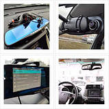 Дзеркало-відеореєстратор із двома камерами DVR 138W екран 4.3, фото 6