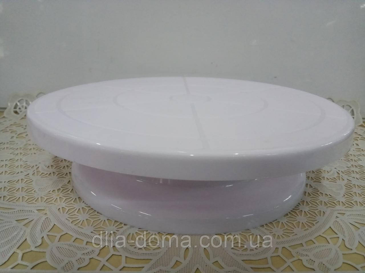 Стійка пластм. д/торта обертає. 28см, фото 1