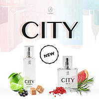 НАБОР АРОМАТОВ LAMBRE - CITY мужской 50 ml + CITY женский 50 ml