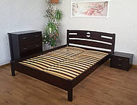 Двуспальная деревянная кровать для спальни из массива натурального дерева "Сакура" от производителя
