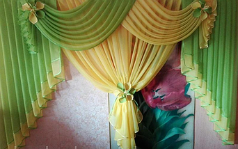 Ламбрекен из шифона на карниз два с половиной метра (Закарпатская область)