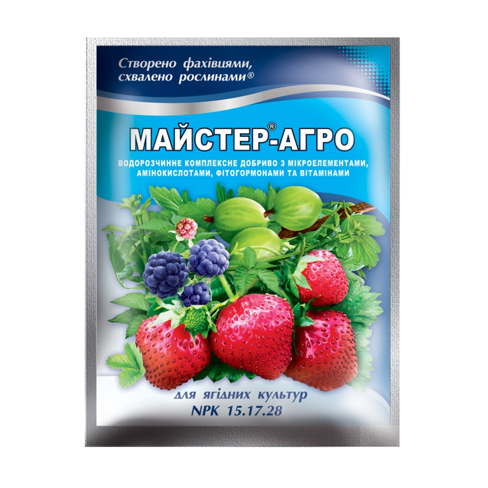 Добриво для рослин Mастер-Агро для ягідних культур 100 г, фото 1