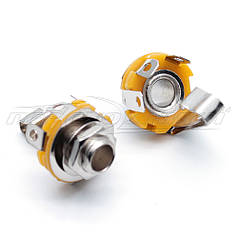 Роз'єм гніздо 6.3 мм моно, монтажне,з вимкненням, з гайкою