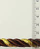 Шнур меблевий 10 мм коричневий/золото люрекс, фото 3