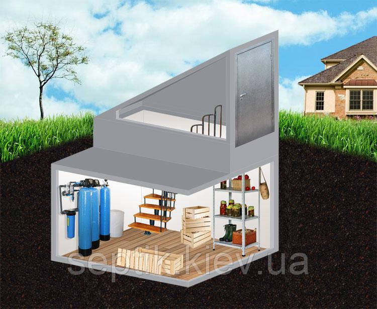 Погріб (кесон-погріб) 10000 л. з гідротехнічного бетону водонепроникний