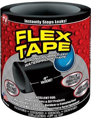Водонепроникна ізоляційна стрічка Flex Tape, чорний, фото 1