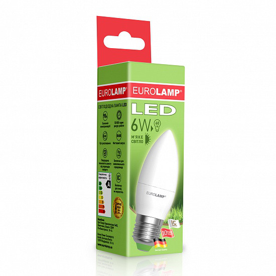 Лампа EUROLAMP LED 6w 3000К E27 CL 06273 D