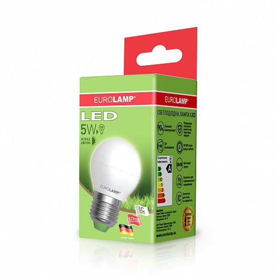 Лампа EUROLAMP LED 5w 4000K E27 G45 05274 D куля