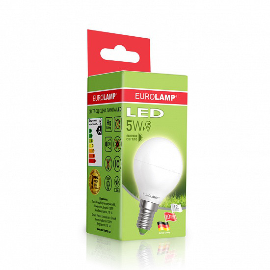 Лампа EUROLAMP LED 5w 4000K E14 G45 05144 D куля