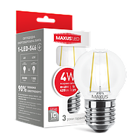 Лампа светодиодная MAXUS LED G45 FM 4w 4100K E27 1-LED-546