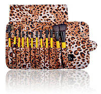 Набір пензлів для макіяжу SHANY Natural Brush Set Leopard 12 pc