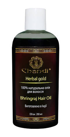 Натуральна олія для волосся "Брінгарадж" Chandi, 200мл, фото 2