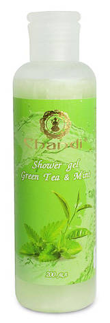 Індійський гель для душу ""Green Tea & Mint" Chandi, 200мл, фото 2