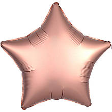 3204-0069 Куля зірка 46 см сатин рожеве золото