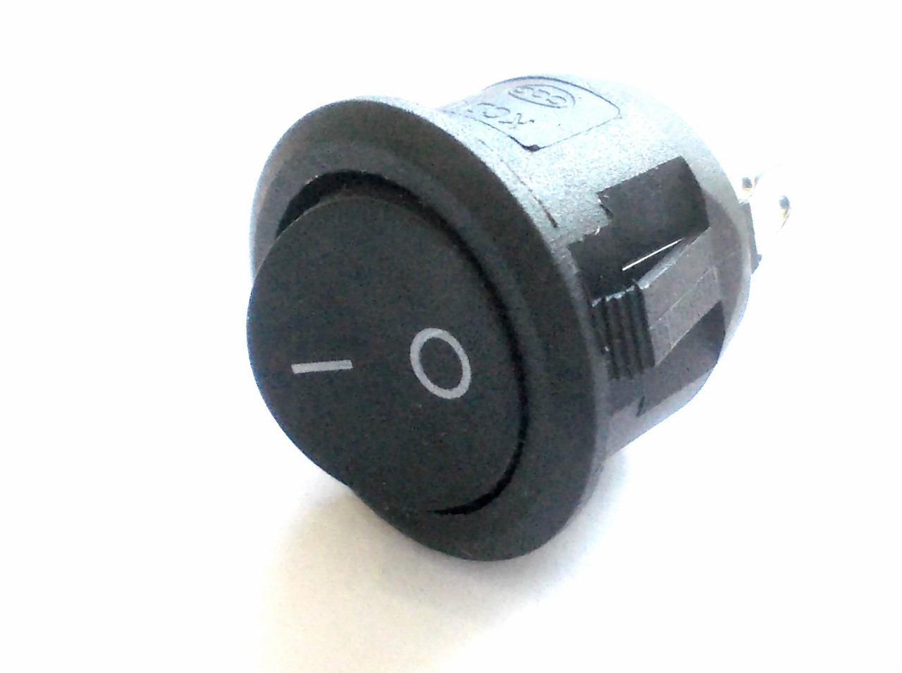 Перемикач KCD1-105 чорний (KCD3-501) круглий отвір під 20 мм, фото 1