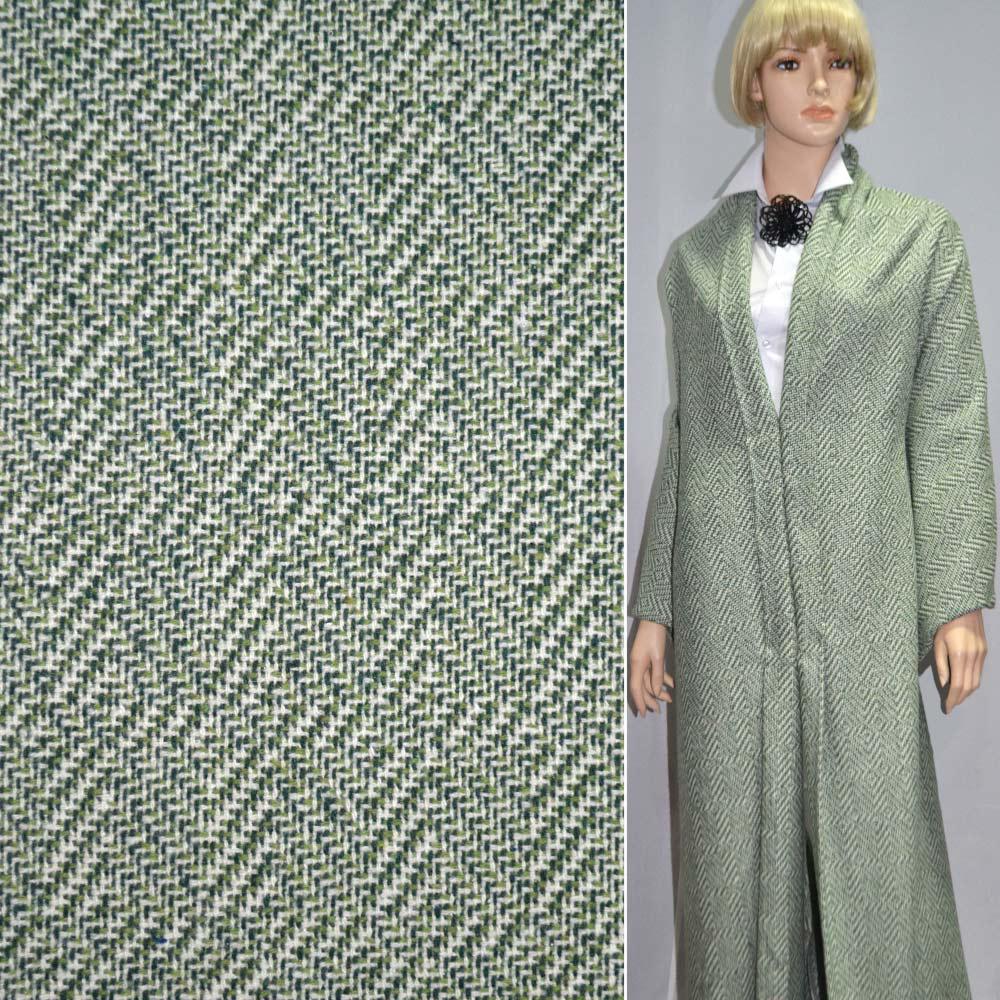 Рогожка ромби зелено-салатово-біла