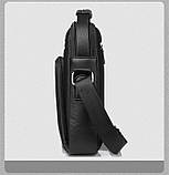 Чоловіча сумка через плече Weixier Барсетка Чоловіча сумка для документів Чорна, фото 5