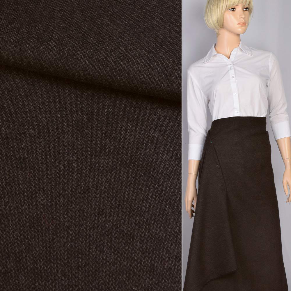 Кашемір костюмний з Ангорою коричневий темний, ш.148