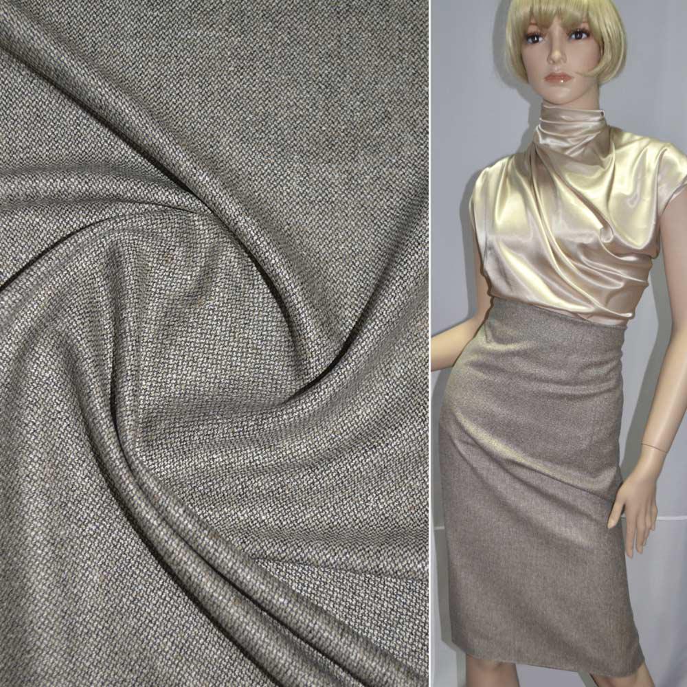 Вовна костюмна з шовком селанж молочно-сіра світла