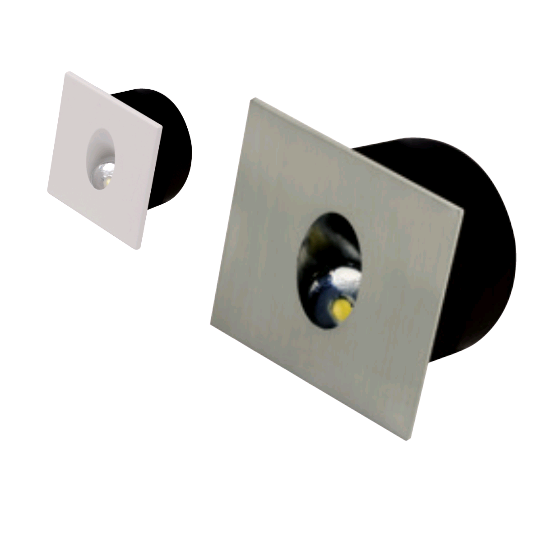 Врізний світильник для підсвічування сходів LED 3W Zumrut матовий хром, фото 1