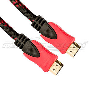 Кабель HDMI v1.4 з феритами в обплетенні, (добру якість) 10 м, фото 1