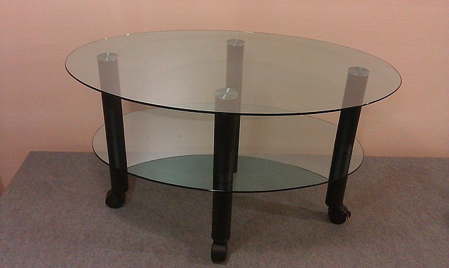 Журнальний столик Еліпс-міні-2 тонований 85×55×56 см