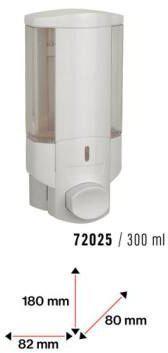 Дозатор жидкого мыла 300 мл белого цвета 72027 BISK - фото 1 - id-p653617916