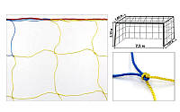 Сітка на ворота футбольні аматорська вузлова (2 шт.) Капрон UR (капрон 1,2 мм, яч. 15x15см)