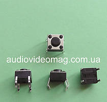 Кнопки тактові з основами 4х2; 4.5х4.5; 6х3; 6х6; 12х12 мм