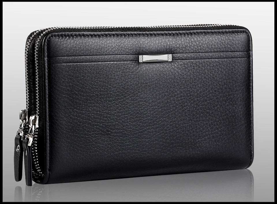 Сумка клатч гаманець чоловічий LEINASEN модель 2 (чорний), фото 1