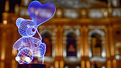 Змінна пластина для 3D ламп "Ведмедик із кулькою" 3DTOYSLAMP