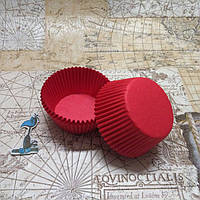 Паперові форми для кексів Червоні (50 шт.)