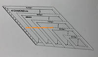 Лекало ромб 45° для пэчворка MD4510