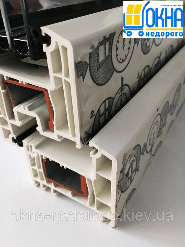 Скління лоджії вікнами Rehau 70, профіль в розрізі Замовити засклення лоджії в профілі Rehau 70