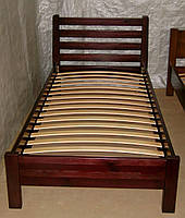 Односпальне дерев'яне ліжко "Масу" з масиву дерева вільха від виробника