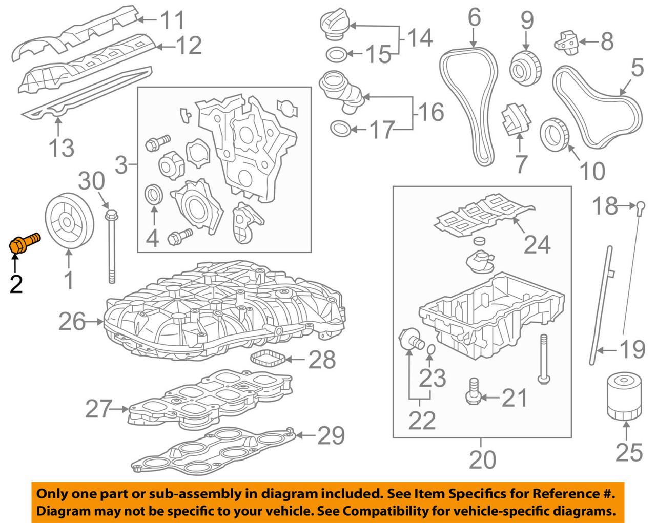Болт кріплення шківа (демопфера) колінвала M14 X 48 GM 0614969 11519514 Z32SE OPEL ANTARA & CHEVROLET CAPTIVA