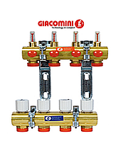 Колектор Giacomini для систем опалення з променевою розводкою на 2 контури