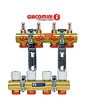 Колектор Giacomini для систем опалення з променевою розводкою на 12 контурів