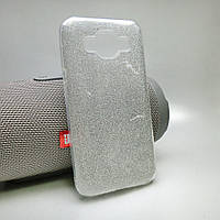 Чехол для Samsung J500 / J5 (2015) силиконовый противоударный блестящий Glitter Case серый