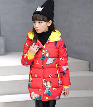 Дитяча тепла демісезонна куртка для дівчинки "Лялечка"