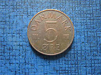 Монета 5 эре Дания 1976 1980 два года цена за 1 монету
