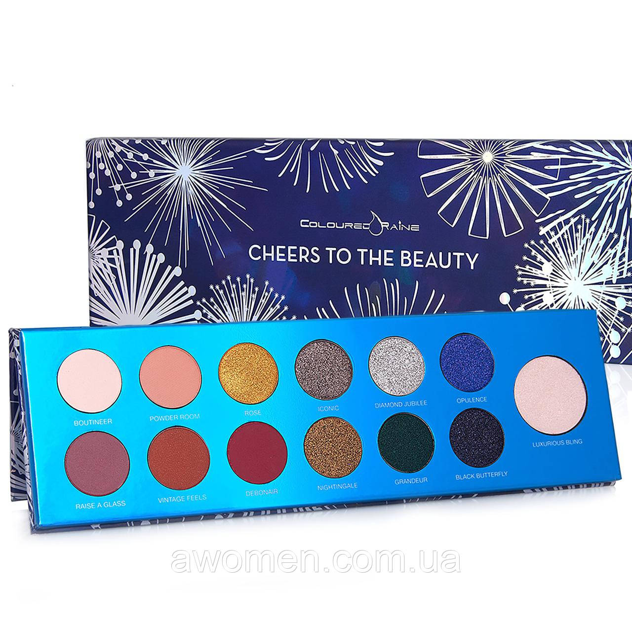 Тіні для очей Coloured Raine CHEERS TO THE BEAUTY — LIMITED EDITION (13 кольорів), фото 1