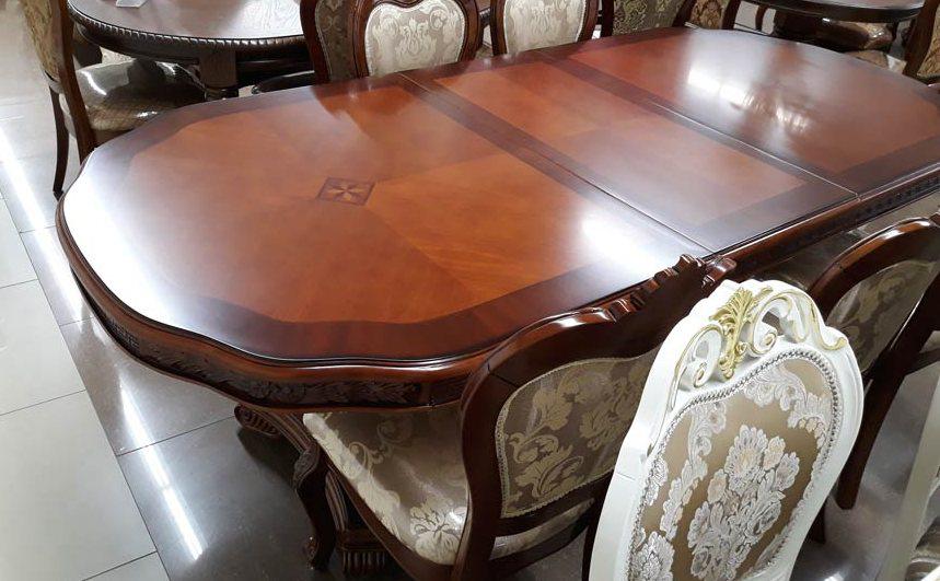 Большой обеденный стол в стиле барокко DM-P66Ext Olberg, цвет орех - фото 8 - id-p19065311
