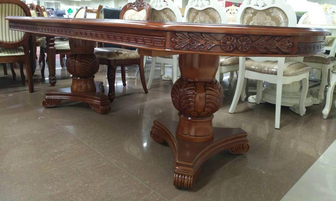 Большой обеденный стол в стиле барокко DM-P66Ext Olberg, цвет орех - фото 6 - id-p19065311
