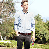 Ремінь чоловічий шкіряний LFMB модель 3 (коричневий), фото 2