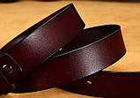 Ремінь чоловічий шкіряний LFMB модель 3 (коричневий), фото 4