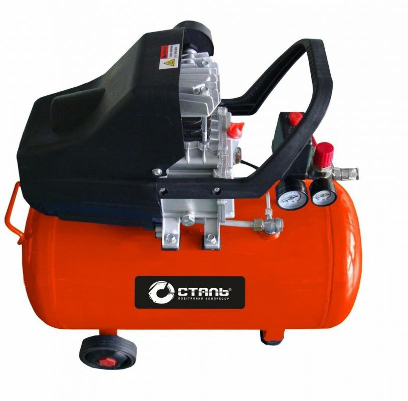 Компресор СТАЛЬ КСТ-24 — 24 л, 1.5 кВт, 190 л/хв